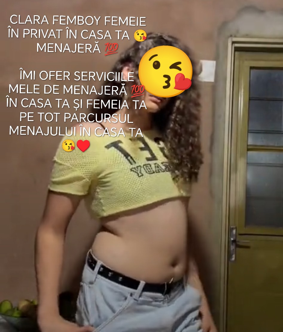 Escorta Oras: PITEȘTI - Escorta Telefon: 0735332017 -  Servicii Escorta : Buna sunt 
CLARA FEMBOY FEMEIE ÎN PRIVAT ÎN CASA TA ???? MENAJER? ???? ÎN CASA TA ?I FEMEIA TA PE PARCURSUL MENAJULUI ÎN CASA TA ???? MENAJER? ???? DETALII WATAP DOAR MESAJE PUPICI DULCI ????????