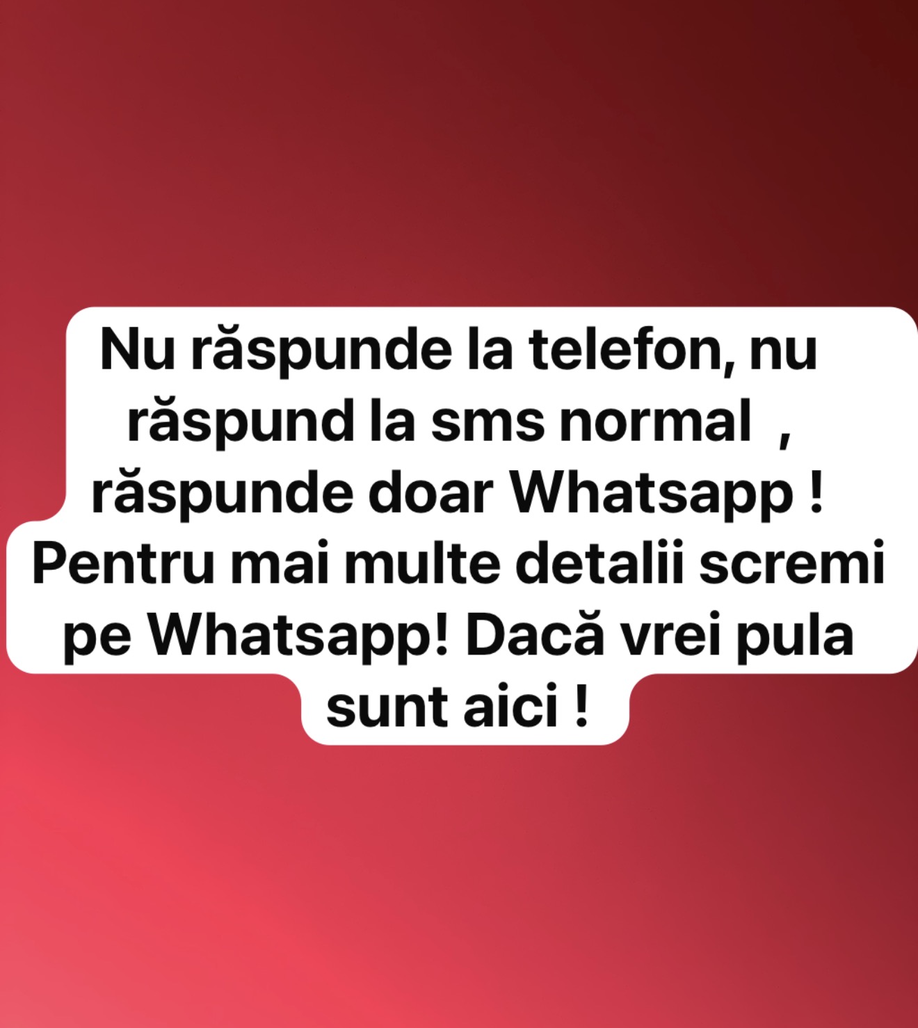 Escorta Oras: Bucuresti - Escorta Telefon: 0747809882 - Servicii Escorta : Escorta sexy si atenta la detalii te astept la mine domn serios sa-ti ofer cele mai bune servicii de companie, masaj de relaxare, body cu creme si uleiuri parfumate, esti un domn caruia ii place atmosfera atunci suna-ma, nu iti va parea rau. Detalii la telefon. Escorta Oras: Bucuresti - Escorta Telefon: 0747809882 - Servicii Escorta : Escorta sexy si atenta la detalii te astept la mine domn serios sa-ti ofer cele mai bune servicii de companie, masaj de relaxare, body cu creme si uleiuri parfumate, esti un domn caruia ii place atmosfera atunci suna-ma, nu iti va parea rau. Detalii la telefon.